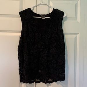 Black Lace-lined top